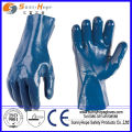 EN388 hand protection nitrile gloves dark blue